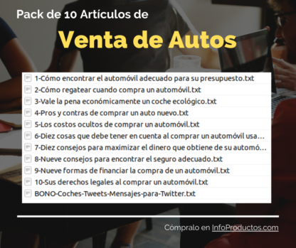 Pack10Articulos-VentaDeAutos-InfoProductos.com